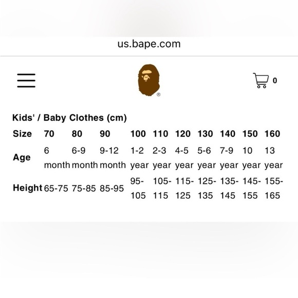 (Sold) Bape Gray Baby Milo Kids Hoodie Size 7-9 - Picture 6 of 6